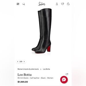Christian Louboutin Black and Red Loo Botta Boots